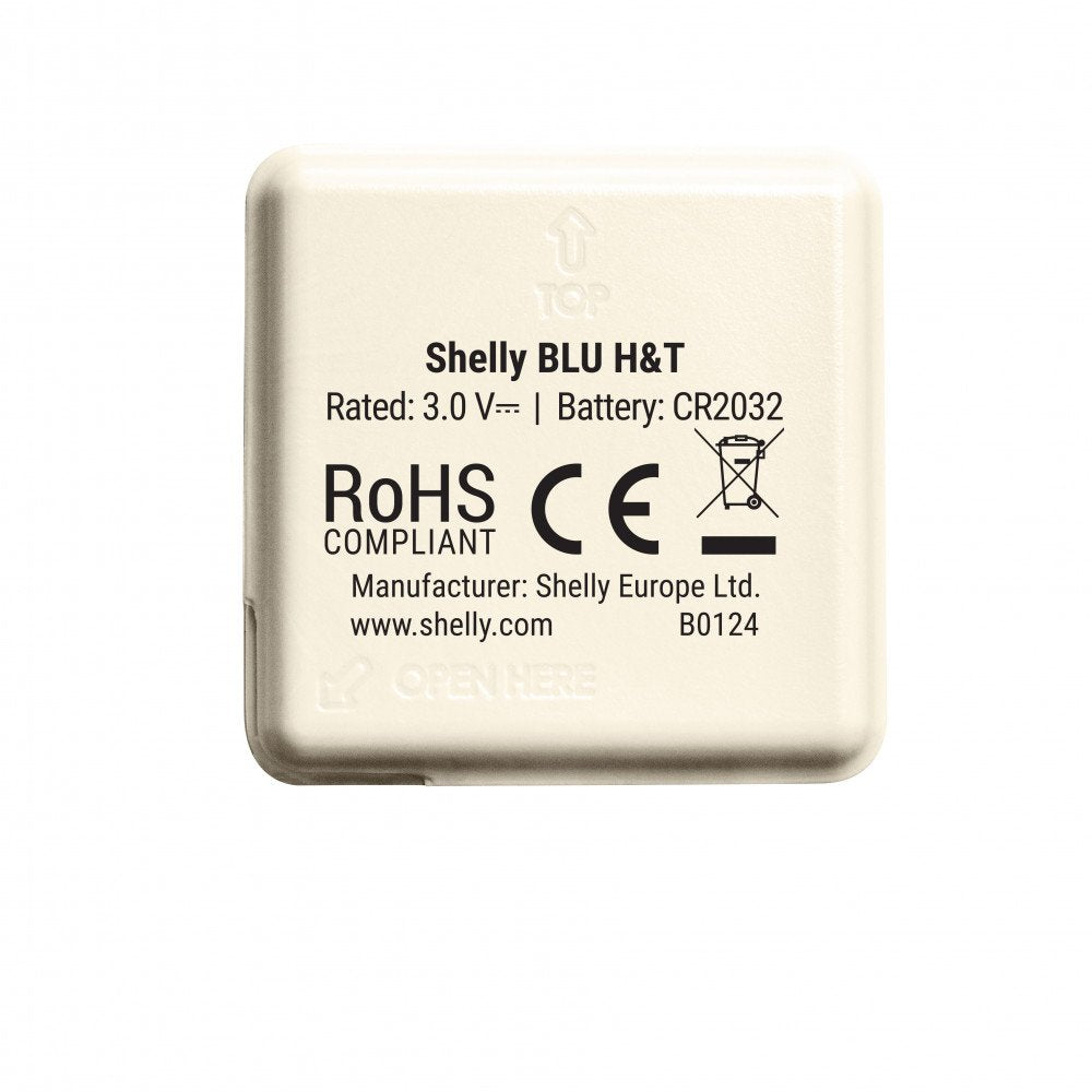 Bluetooth temperature and humidity sensor Shelly Blu H&T ivory