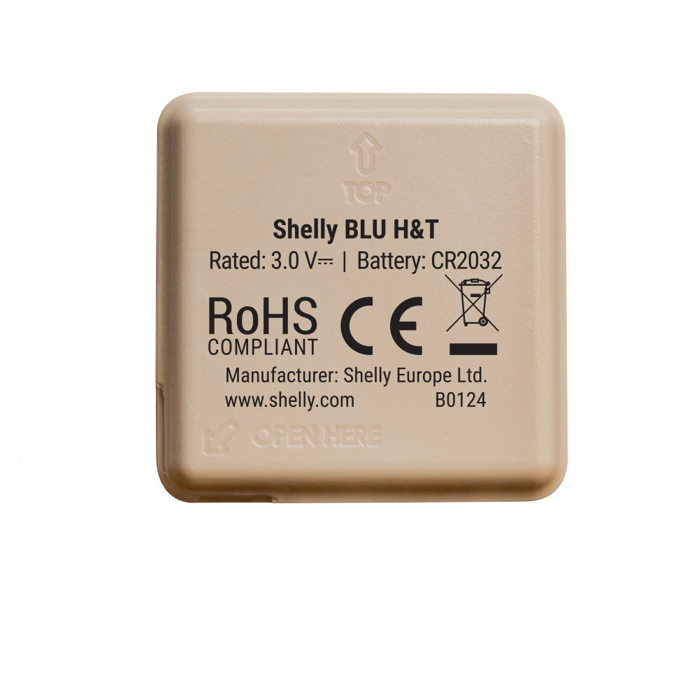 Bluetooth temperatūros ir drėgmės jutiklis Shelly Blu H&T Mocha