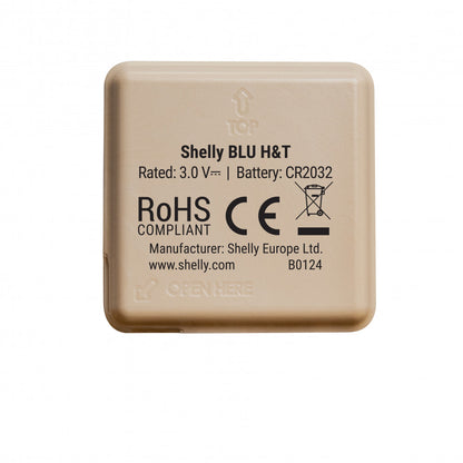 Bluetooth temperatūros ir drėgmės jutiklis Shelly Blu H&T Mocha