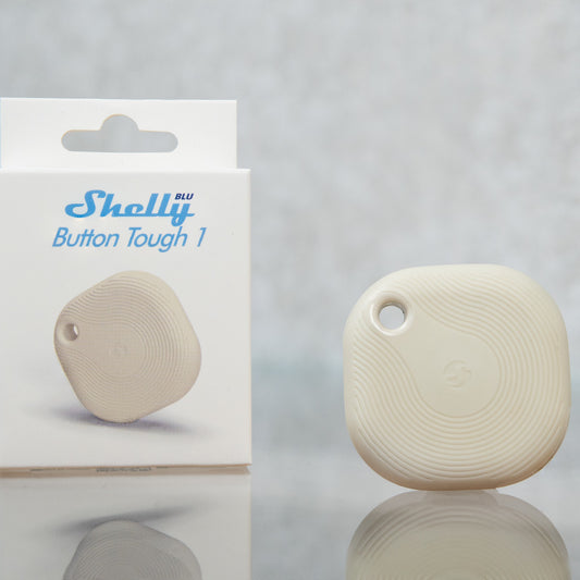 Bluetooth ryšiu valdomas išmanusis mygtukas Shelly Blu Button 1 Tough dramblio kaulo sp.